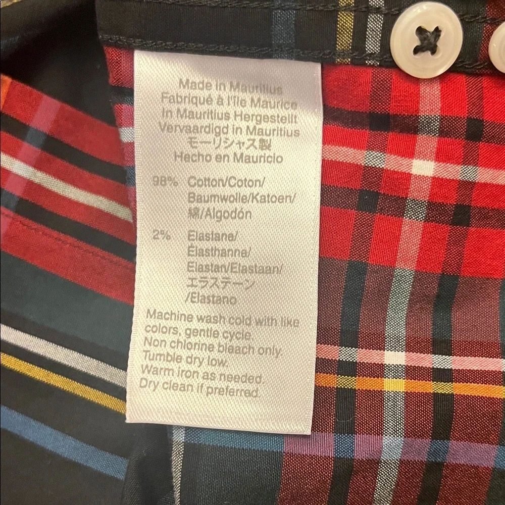 J. Crew Multicolor Plaid Button Down Shirt size S